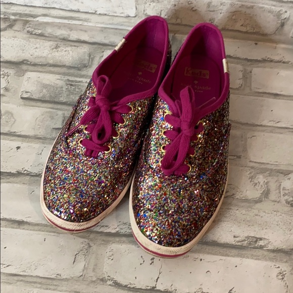 kate spade glitter tennis shoes